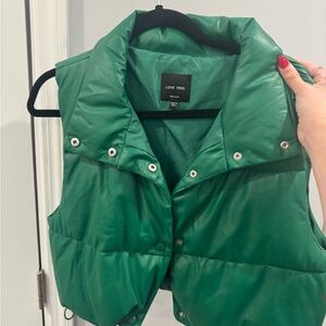 Love Tree Emerald Puffer Vest